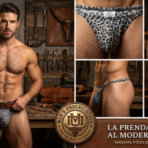 Tanga Masculina Animal Print Gris – Men’s Underclothes